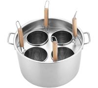 Marmites, ensemble d'inserts pour cuiseur à pâtes à 4 trous, multi-pots et marmites à pâtes avec séparateur et passoire, marmite en acier inoxydable, ustensile de cuisine commercial