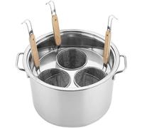 Marmites, ensemble d'inserts pour cuiseur à pâtes en acier inoxydable, cuiseur vapeur multi-pots avec panier-passoire pour cuisine, restaurant, ustensiles de cuisine, 5 trous