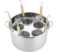 Marmites, ensemble d'inserts pour cuiseur à pâtes en acier inoxydable, cuiseur vapeur multi-pots avec panier-passoire pour cuisine, restaurant, ustensiles de cuisine, 5 trous