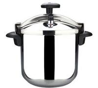 Magefesa Star Recta - Autocuiseur Traditionnel 10L, Acier Inoxydable 18/10, pour Tous Types de Cuisinières, Induction, 3 Systèmes de Sécurité
