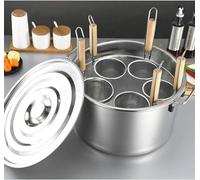 Marmites, grande marmite en acier inoxydable avec couvercle et panier-filtre, ensemble d'inserts pour cuiseur à pâtes à induction 3/4/5 trous pour soupes, ragoûts et sauces