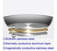 Marmites Marmite À Soupe Avec Couvercle, Cuiseur Vapeur/marmite En Acier Inoxydable 304, Cuiseur Vapeur Domestique Épaissi, Cuisinière À Induction, Rouleaux De Poisson Cuits À La Vapeur(28cm)