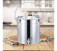Marmites Marmite - Marmite Avec Robinet, Seau À Soupe/seau Scellé/seau De Transport En Acier Inoxydable 201, Réservoir À Vin Avec Robinet, Pour Seau De Stockage D'eau, De Lait, De Thé Et De Lait(7L)