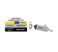 72691PK - Silencieux Échappement Arrow Explorer Titane Suzuki V-STROM 800DE
