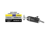 Marmitta Slip-On ARROW Explorer Noire Alu Pour Kawasaki KLE 500 2026 2026