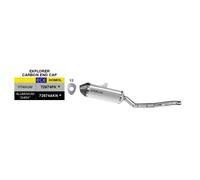 Marmitta Slip-On ARROW Explorer Titane Pour Suzuki DR-Z4 S 400 2025-2026