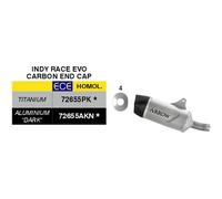 Marmitta Slip-On ARROW Indy Race EVO Titane CF MOTO 450 MT 2024 2024 38mm