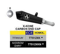 Marmitta Slip-On ARROW X-Kone Noir ECE Pour KTM RC R TRACK 990 2026 2026 30 cm