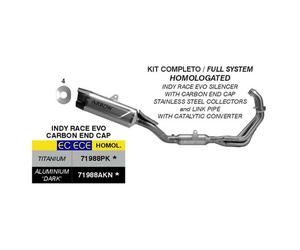Marmitte Complète ARROW Indy Race EVO En Titane Pour Yamaha 900 MT09 2024-2025