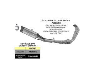 Marmitte Complète ARROW Racing Pour Honda 650 CBR R 2024-2026 Gris