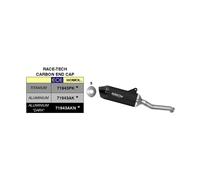 Marmitte Slip-On ARROW Race-Tech Noir Alu CF MOTO 800 MT Sport ABS 2023-2024