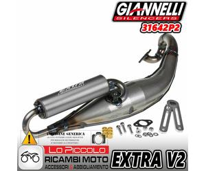 Marmitte Sportive Giannelli Homologuée Extra V2 Malaguti F 10 Jet Line 50 93/01