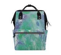 Marmo Zona Umida Verde Naturale Sac à Langer Sac à Dos Grande Capacité Multifonction Sac à Couches pour Voyage Maman Femme Papa
