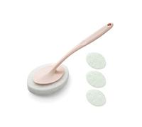 MARMODAY Brosse à vaisselle avec 3 têtes de rechange pour cuisine et salle de bain Rose