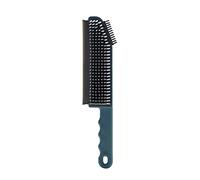 MARMODAY Brosse de cuisine 3 en 1 pour salle de bain - En silicone - Avec embout grattoir - Poignée confortable - Bleu