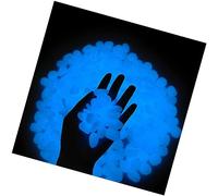 MARMODAY Lot de 300 galets lumineux bleus pour décoration extérieure, jardin, pelouse, cour, aquarium, allée, allée, aquarium