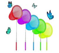 MARMODAY Lot de 5 filets de pêche télescopiques pour enfants - Pour attraper des poissons, des insectes, des insectes - Pour adultes et enfants - Pour jouer en plein air, plage, piscine, jardin, parc