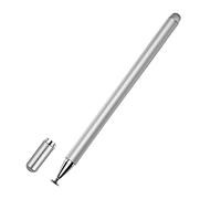 MARMODAY Stylet de tablette 2 en 1 pour écran tactile - Pour téléphones portables - Stylo capacitif universel - Argenté