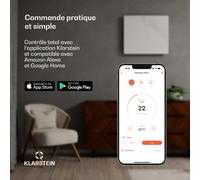 MarmoHeat panneau infrarouge | 420 W | 6 - 12 m² | Design marbre | 70 cm x 63 cm