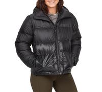 Marmot Femme Wm's Guides Down Hoody, Veste duvet légère, veste d’hiver chaude, veste matelassée déperlante, veste coupe-vent, petite veste d’extérieur paquetable à capuche, Black, XS