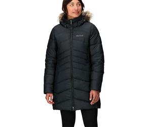 Marmot Femme Wm's Montreal Coat, Veste légère en duvet isolée, facteur de gonflement de 700, Manteau d'extérieur, Anorak déperlant, coupe-vent, Black, M