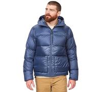Marmot Guides Down Hoody, Veste duvet légère, veste d’hiver chaude, veste matelassée déperlante, veste coupe-vent, petite veste d’extérieur paquetable à capuche, Homme, Storm, S