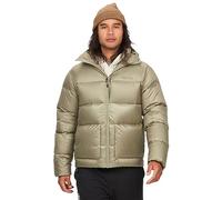 Marmot Guides Down Hoody, Veste duvet légère, veste d’hiver chaude, veste matelassée déperlante, veste coupe-vent, petite veste d’extérieur paquetable à capuche, Homme, Vetiver, XL