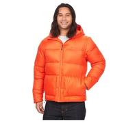 Marmot Guides Down Hoody, Veste duvet légère, veste d’hiver chaude, veste matelassée déperlante, veste coupe-vent, petite veste d’extérieur paquetable à capuche, Homme, Flame, L