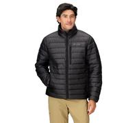 Marmot Homme Highlander Jacket, Veste chaude en duvet, manteau d'hiver isolé, doudoune respirante, veste d'extérieur légère et empaquetable, coupe-vent, Black, L