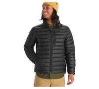 Marmot Homme Highlander Jacket, Veste chaude en duvet, manteau d'hiver isolé, doudoune respirante, veste d'extérieur légère et empaquetable, coupe-vent, Black, M