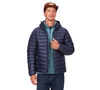 Marmot Homme Highlander Hoody, Veste chaude en duvet, manteau d'hiver isolé à capuche, doudoune respirante, veste d'extérieur légère et empaquetable, coupe-vent, Arctic Navy, M