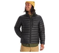Marmot Homme Highlander Jacket, Veste chaude en duvet, manteau d'hiver isolé, doudoune respirante, veste d'extérieur légère et empaquetable, coupe-vent, Black, S