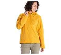 Marmot Wm's PreCip Eco Pro Jacket, Veste de pluie imperméable, manteau de pluie résistant au vent, coupe-vent hardshell pliable respirant, idéal pour la randonnée, Femme, Golden Sun, M
