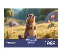 Marmot1000 Pieces Jigsaw Puzzles for Adults and Kids Family Game Dessin animé StyleChallenging for Home Decoration Great Cadeau Idea70x50cm/1000pcs