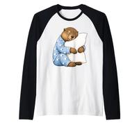 Marmotte Dormant dans Un Pyjama Mignon Manche Raglan