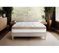 Marmottes & Co Ensemble Le Cosy 160x200cm Mémoire de Forme 7 Zones de Confort - EP. 30cm + sommier kit Beige | Epaisseur : 30 cm | Confort : Ferme