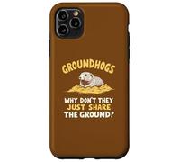 Marmottes Pourquoi ne partagent pas simplement le sol ? Drôle Coque pour iPhone 11 Pro Max