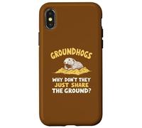 Marmottes Pourquoi ne partagent pas simplement le sol ? Drôle Coque pour iPhone X/XS