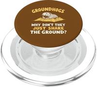 Marmottes Pourquoi ne partagent pas simplement le sol ? Drôle PopSockets PopGrip pour MagSafe