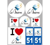 Marne (8 Autocollants Variés) - Sticker/Autocollant