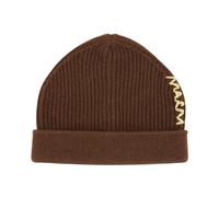 Marni - Bonnet de Luxe en Laine Marron - Homme - Accessoires - Brun - Taille: S