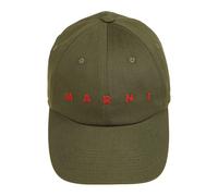 Marni - Casquette de Baseball en Coton avec Logo Rouge - Homme - Accessoires - Vert - Taille: M