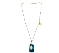 Marni - Collier chaîne avec pendentif trapèze - Femme - Accessoires - Bleu - Taille: ONE Size