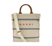 Marni, Homme, Sacs, Beige, Taille: ONE Size Logo-Print Canvas Tote Bag