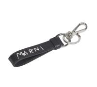 Marni - Porte-clés en cuir avec broderie Mending - Homme - Accessoires - Noir - Taille: ONE Size