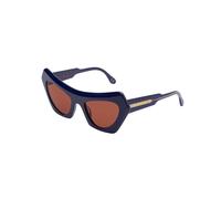 Marni Unisex Devil s Pool Blue J8Z Lunettes de soleil Acétate Bleu Marron Cat Eye Normale