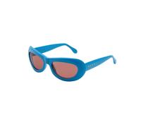 Marni Unisex Field Of Rushes Blue EZ5 Lunettes de soleil Acétate Bleu Marron Géométrique Normale