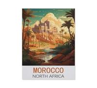 Maroc, Afrique du Nord，Puzzle 1000 Pièces Adultes,Jigsaw Puzzle DIY Jouets Enfants Cadeaux Accueil Décors Jouets Jeux Amusants Grand Cadeau Éducatif pour Enfants Impossible Puzzle（75x50cm）-N28