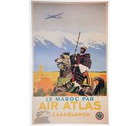 Maroc air Atlas Casablanca Affiche Poster Reproduction/Format Size 50X70 cm Papier 300 GR-Vente du fichier numérique HD Possible Nous Consulter (Boutique : affichevintage.FR)