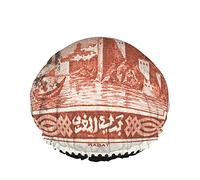 Maroc Bonnet de Douche Hydrofuge Chapeau de Bain Réutilisable Durable Polyester Élastique pour Hommes Femmes 4.3x10.6 Pouces